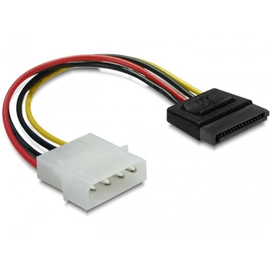 DELOCK kábel SATA 15 pin HDD > Molex 4 pin male - egyenes