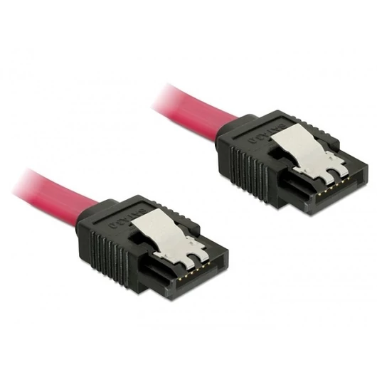 DELOCK kábel SATA 6 Gb/s egyenes 50cm piros