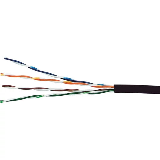 EXCEL Patch Kábel Cat.5e UTP 24AWG PVC köpeny 305m, fekete
