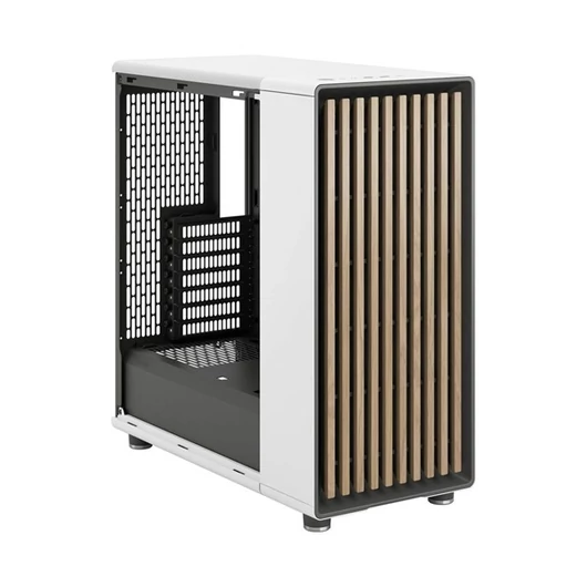 FRACTAL DESIGN Ház Midi ATX North Tápegység nélkül, Fehér Üvegfalú