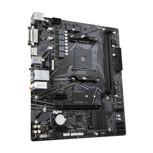 GIGABYTE Alaplap AM4 A520M H AMD A520, mATX