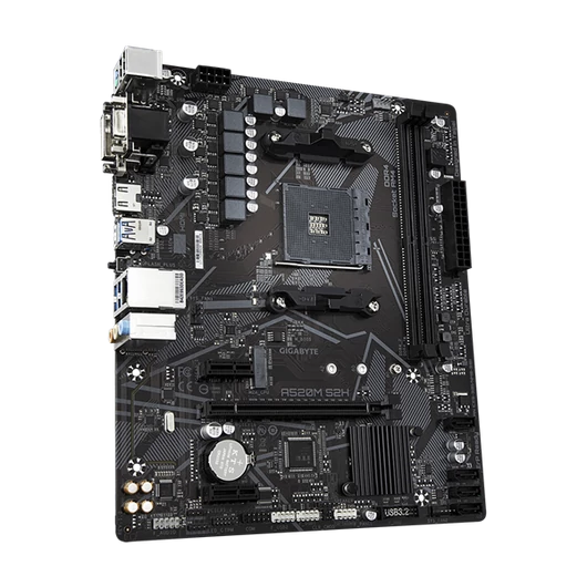 GIGABYTE Alaplap AM4 A520M S2H AMD A520, mATX