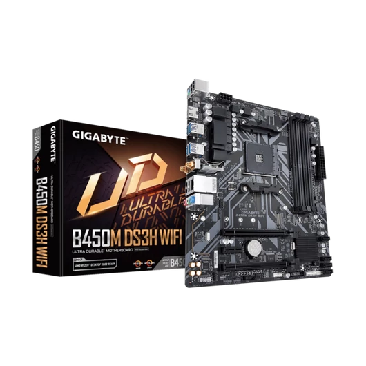 GIGABYTE Alaplap AM4 B450M DS3H WIFI AMD B450, mATX