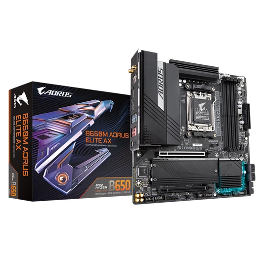 GIGABYTE Alaplap AM5 B650M AORUS ELITE AX AMD B650, mATX