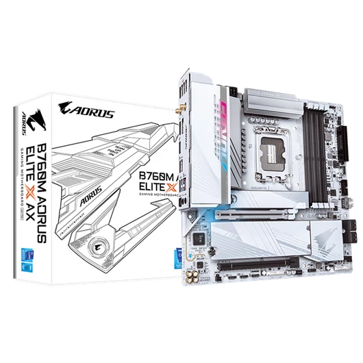 GIGABYTE Alaplap S1700 B760M AORUS ELITE X AX INTEL B760, mATX