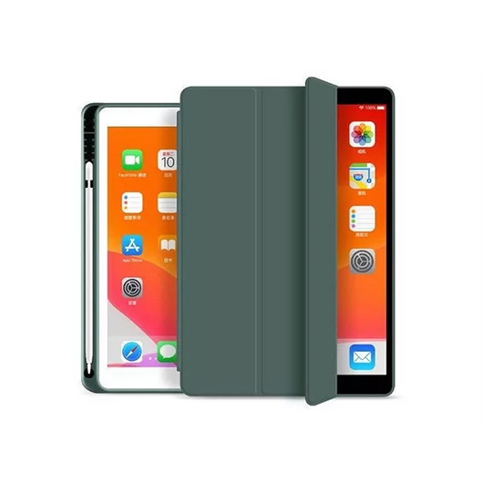 HAFFNER APPLE IPAD 10.2 (2019/2020/2021) TABLET TOK ON/OFF FUNKCIÓVAL, APPLE PENCIL TARTÓVAL - GREEN (ECO CSOMAGOLÁS)
