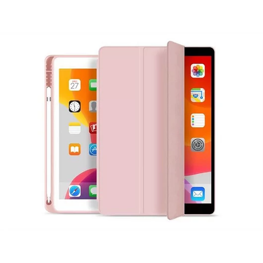 HAFFNER APPLE IPAD 10.2 (2019/2020/2021) TABLET TOK ON/OFF FUNKCIÓVAL, APPLE PENCIL TARTÓVAL - PINK (ECO CSOMAGOLÁS)