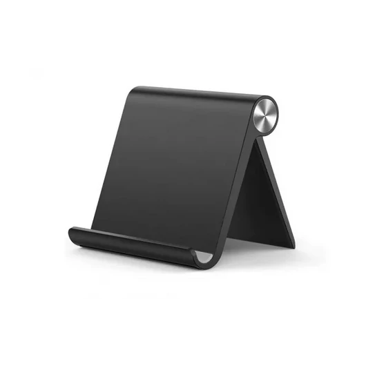 HAFFNER UNIVERZÁLIS ASZTALI ÁLLVÁNY TELEFON VAGY TABLET KÉSZÜLÉKHEZ, FEKETE
