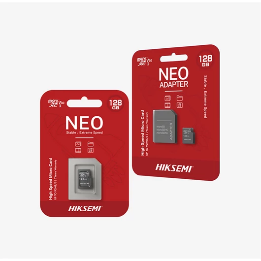 HIKSEMI Memóriakártya MicroSDXC 128GB Neo CL10 92R/40W UHS-I V30 + Adapter (HIKVISION)