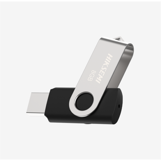 HIKSEMI Pendrive 8GB M200S "Rotary" USB 2.0, Szürke-Fekete, (HIKVISION)
