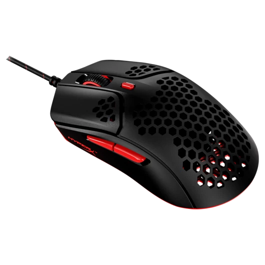 HP HYPERX vezetékes gaming egér Pulsefire Haste- fekete/piros