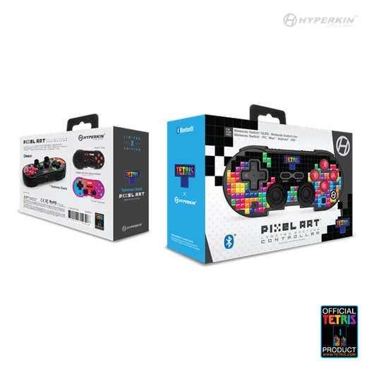 HYPERKIN Pixel Art Tetris Nintendo Switch/PC/Mac/Android "Tetrimino Stack" BT kontroller