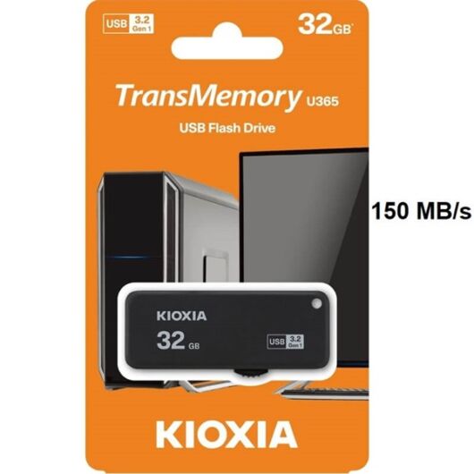 KIOXIA Pendrive 32GB, Hayabusa 3.0, Fekete (TOSHIBA)