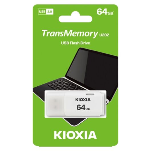 KIOXIA Pendrive 64GB, Hayabusa USB 2.0, Fehér (TOSHIBA)