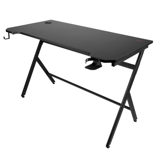 KONIX - DRAKKAR  Mani Gamer Asztal + pohár tartó, 1200x600x18mm, Fekete
