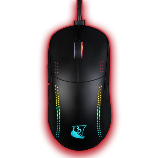 KONIX - DRAKKAR PC Asgard Vezeték Nélküli Gaming 10000DPI, Fekete RGB