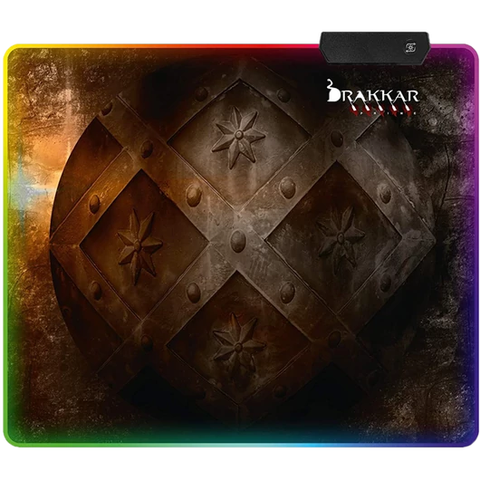 KONIX - DRAKKAR PC Hetland L Gaming Egérpad 320x270mm, Színes RGB LED