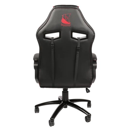 KONIX - DRAKKAR Thor Gaming Szék Fejtámasszal + Deréktámasszal, Fekete-Piros