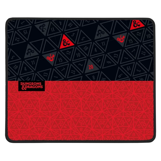 KONIX - DUNGEONS & DRAGONS Gaming Egérpad 49x49x270mm, Fekete-Piros
