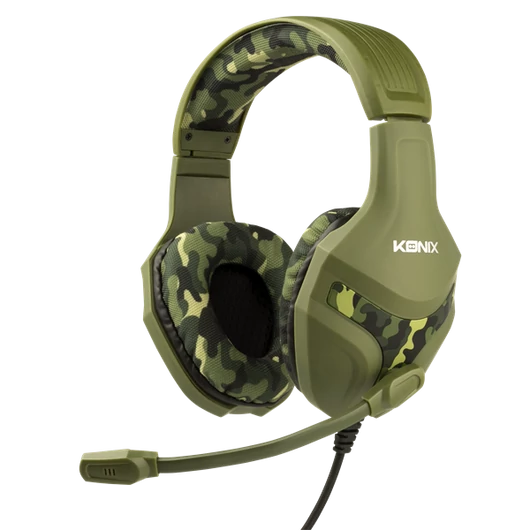 KONIX - MYTHICS PS4 Fejhallgató PS-400 Vezetékes Gaming Stereo Mikrofon, Terepmintás