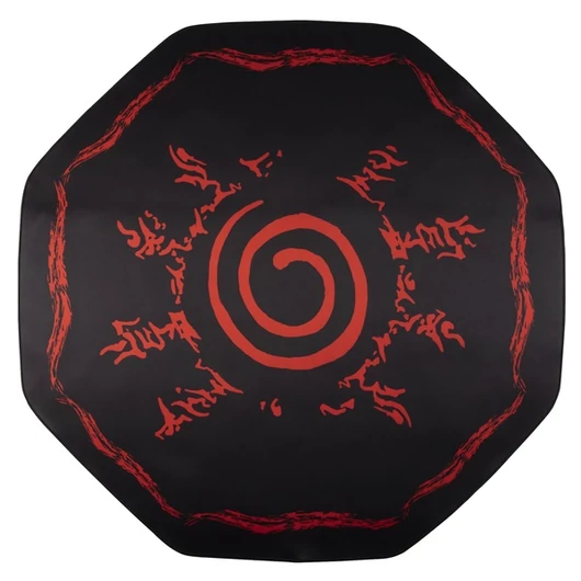 KONIX - NARUTO "Symbol" Gaming Szőnyeg kör alakú 1000x1000mm, Fekete-Piros