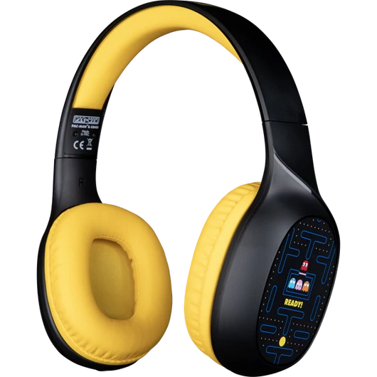 KONIX - PAC-MAN 2.0 Fejhallgató Vezeték Nélküli Bluetooth Gaming Stereo, Mikrofon, Fekete