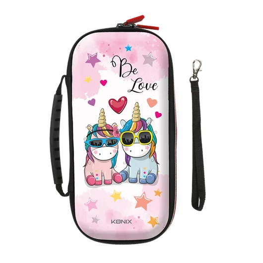 KONIX - UNIK " Be Love" Nintendo Switch/Lite Utazó Tok, Színes