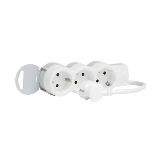 LEGRAND 3x2P+F elosztósor ST, 5m vezetékkel, fehér-szürke