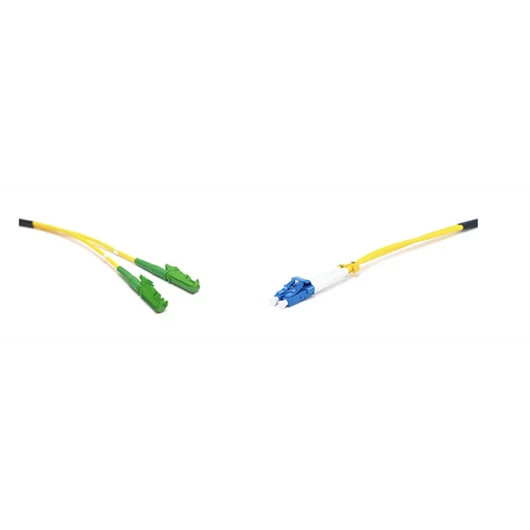 LINKEASY E2000 kompatibilis duplex patch kábel  2xLSH/APC + 2xLC/UPC csatlakozóval, 3mm, 9/125 LSZH,20 m