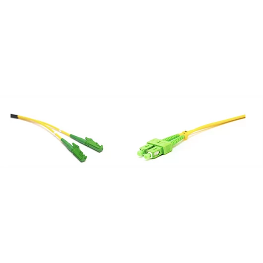 LINKEASY E2000 kompatibilis duplex patch kábel  2xLSH/APC + 2xSC/APC csatlakozóval, 3mm, 9/125 LSZH,20 m