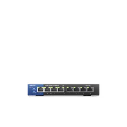 LINKSYS Switch LGS108P, 8x1000Mbps POE+ (8-Port Business Desktop Gigabit PoE+ Switch)