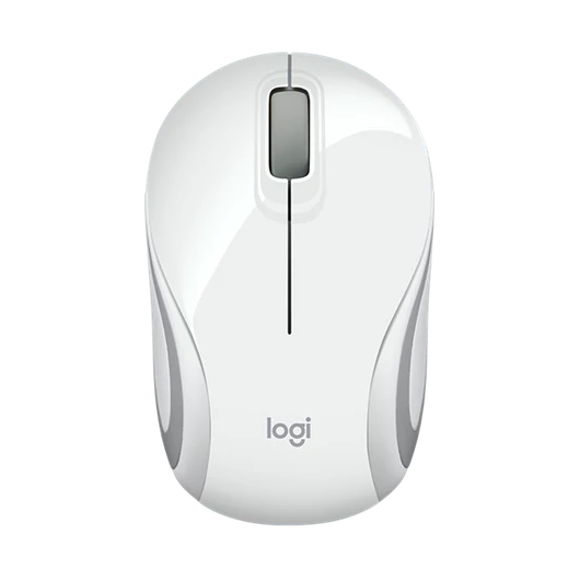 LOGITECH Egér - M187 Vezeték Nélküli Optikai Nano, Fehér