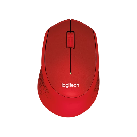 LOGITECH Egér - M330 Silent Plus Vezeték Nélküli Optikai, Piros