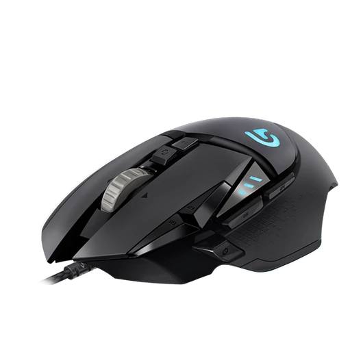 LOGITECH Egér - G502 Lightsync RGB Vezetékes Gaming, Fekete