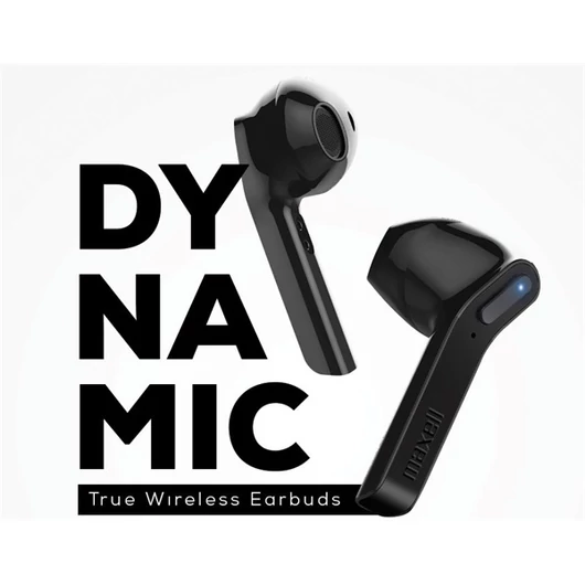 MAXELL TWS fülhallgató, DYNAMIC earbuds, bluetooth, fekete