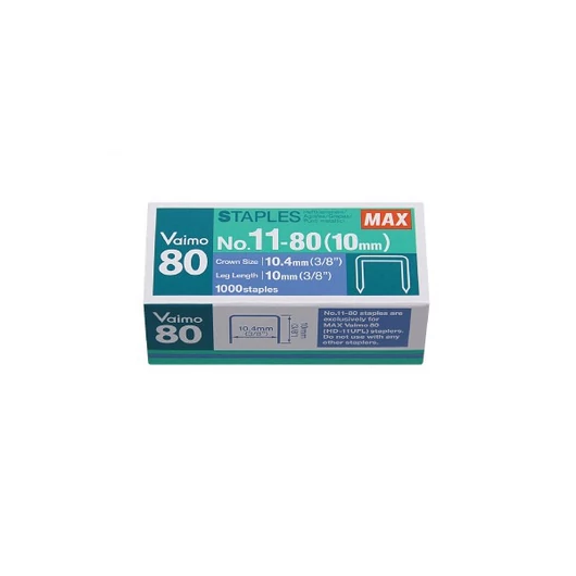 MAX 11-80 Tűzőgépkapocs - 1000 db/doboz (Vaimo 80 típusú géphez való)