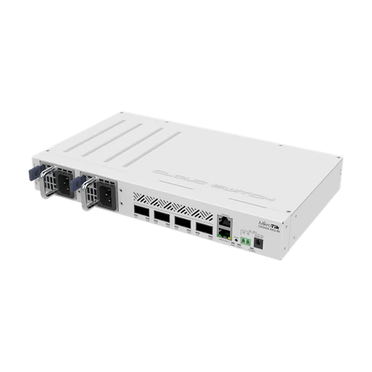 MIKROTIK Cloud Router Switch 1x100Mbps + 4x100Gbit QSFP28, Menedzselhető, Rackes - CRS504-4XQ-IN