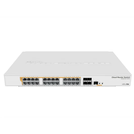 MIKROTIK Cloud Router Switch 24x1000Mbps (POE) + 4x10Gbit SFP+, Fémházas, Rackes - CRS328-24P-4S+RM