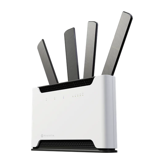 MIKROTIK Wireless Router DualBand, 4x1000Mbps+ 1x2,5Gbps, Chateau 5G, 1xMicroSIM, Asztali - S53UG+M-5HAXD2HAXD-TC&RG50