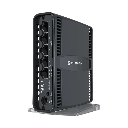 MIKROTIK Wireless Router DualBand, 5x1000Mbps (1xPOE Out), AX1800, WiFi6, Asztali - C52iG-5HaxD2HaxD-TC