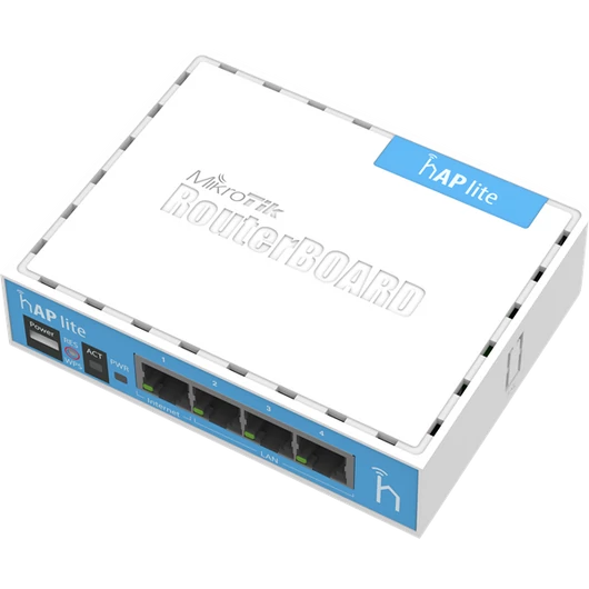 MIKROTIK Wireless Router RouterBOARD 2,4GHz, 4x100Mbps, 300Mbps, Asztali - RB941-2ND
