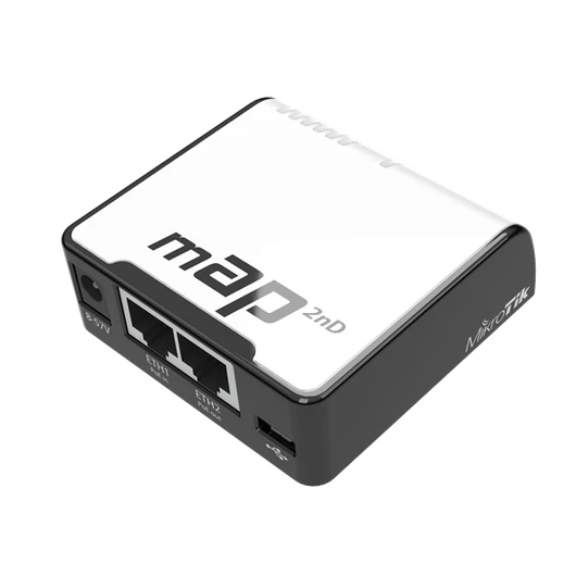 MIKROTIK Wireless Router RouterBOARD 2,4Hz, 2x100Mbps, 300Mbps, Falra rögzíthető - RBMAP2ND