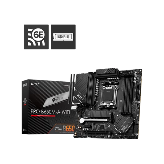 MSI Alaplap AM5 PRO B650M-A WIFI AMD B650, mATX