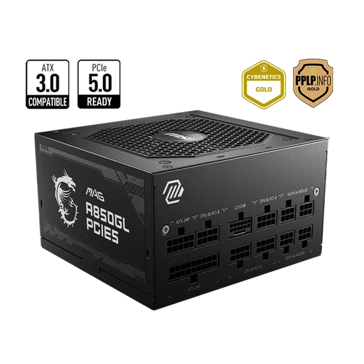 MSI Tápegység 850W 80+ Gold moduláris, Gen 5.0