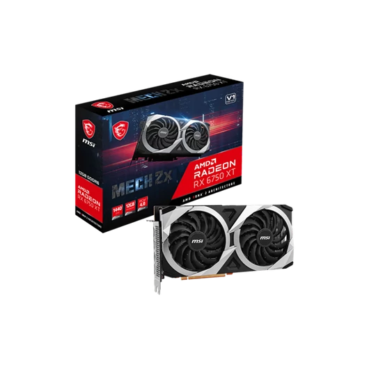 MSI Videokártya PCI-Ex16x AMD RX 6750 XT MECH 2X 12GB DDR6 V1