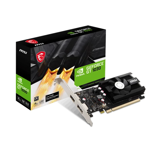 MSI Videokártya PCI-Ex16x nVIDIA GT 1030 2GH LP OC 4GB DDR4
