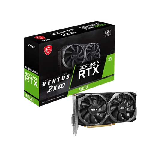 MSI Videokártya PCI-Ex16x nVIDIA RTX 3050 VENTUS 2X XS 8GB DDR6 OC