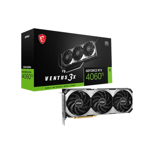 MSI Videokártya PCI-Ex16x nVIDIA RTX 4060 TI VENTUS 3X 8GB DDR6 OC