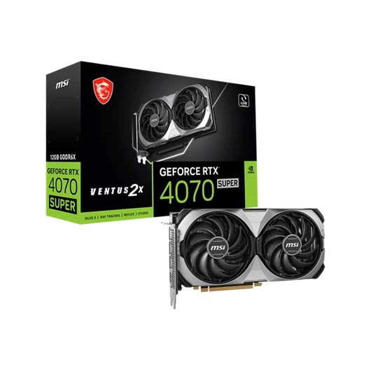 MSI Videokártya PCI-Ex16x nVIDIA RTX 4070 SUPER VENTUS 2X 12GB DDR6X OC