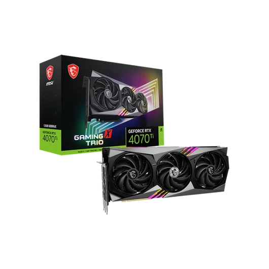 MSI Videokártya PCI-Ex16x nVIDIA RTX 4070 TI GAMING X TRIO 12GB DDR6X